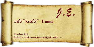 Jáksó Emma névjegykártya