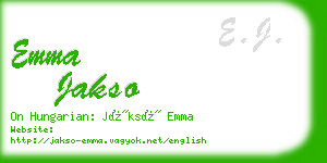 emma jakso business card